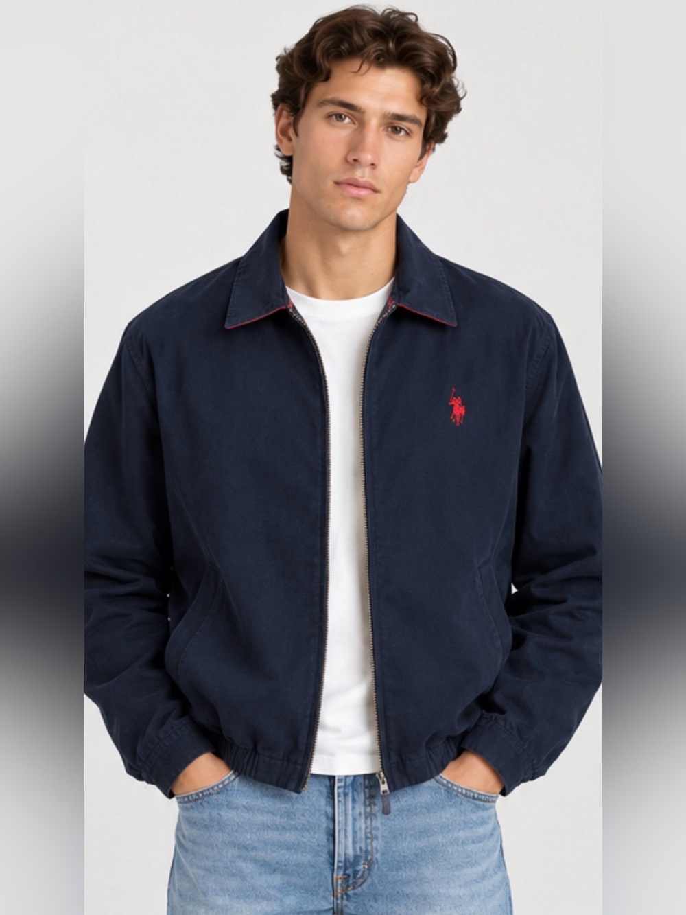 Classic U.S. Polo Assn. - Men's Golf Harrington Jacket - Oversized Size S